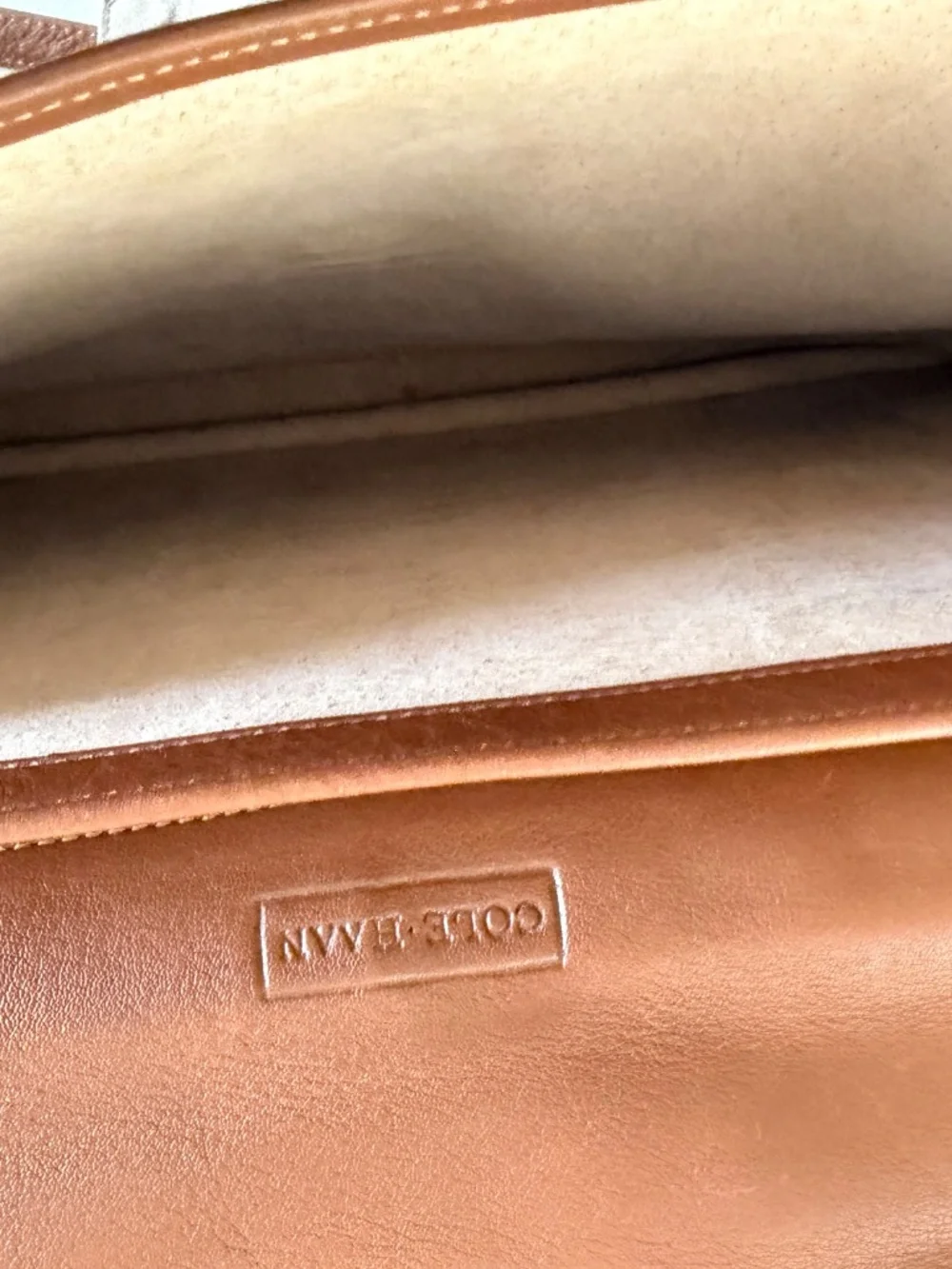 Vintage Cole Haan Leather Messenger Bag